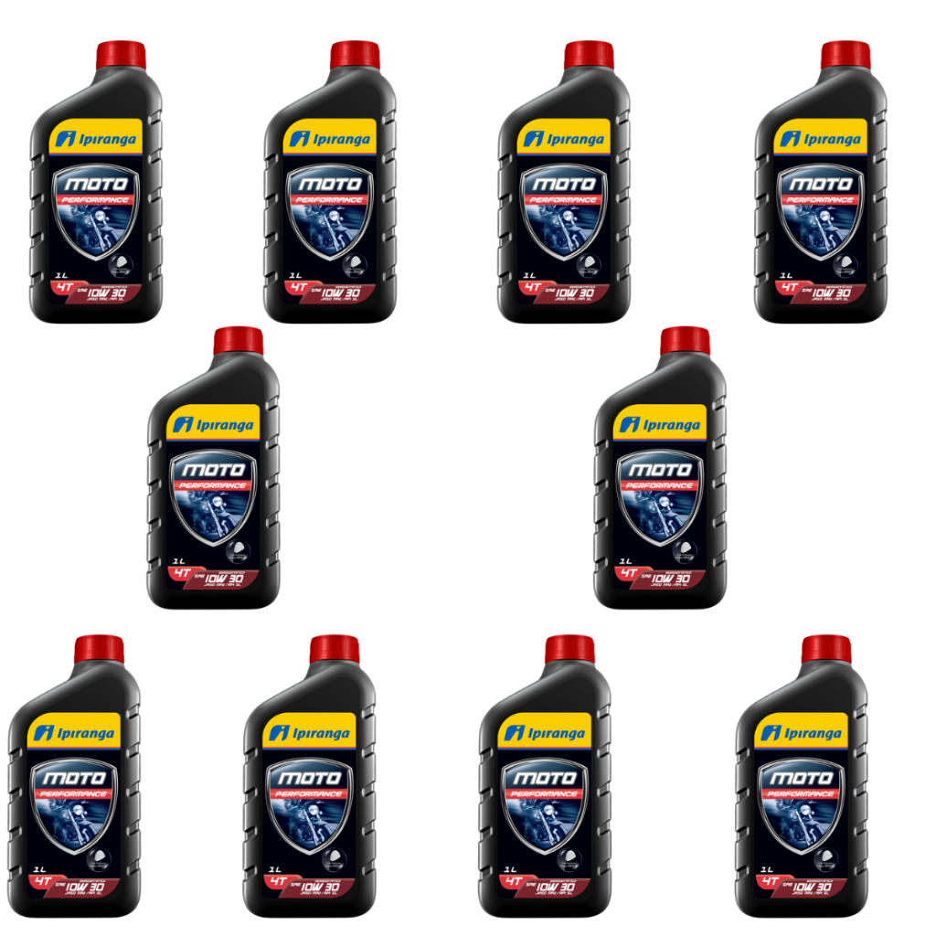 Óleo Ipiranga Moto 10w30 Api Sl Semissintético Kit 10 unidades de 1 ...