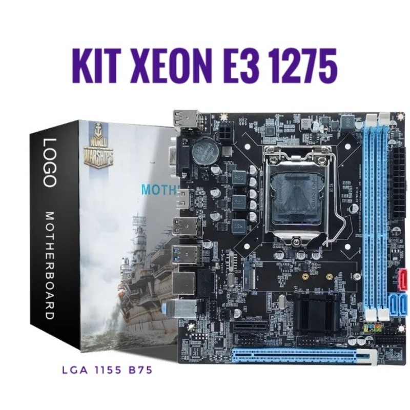 KIT Xeon placa mãe B75 + Xeon + 8gb de RAM
