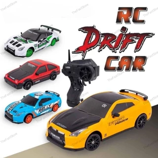 Carrinho de controle remoto Drift com luzes bateria recarregável GTR corrida 4×4 tração nas quatro rodas brinquedo presente