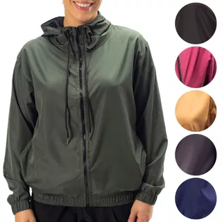 Jaqueta Corta Vento Feminina Para Inverno Frio Motoqueira Lisa Básica Confortável Secagem Rápida