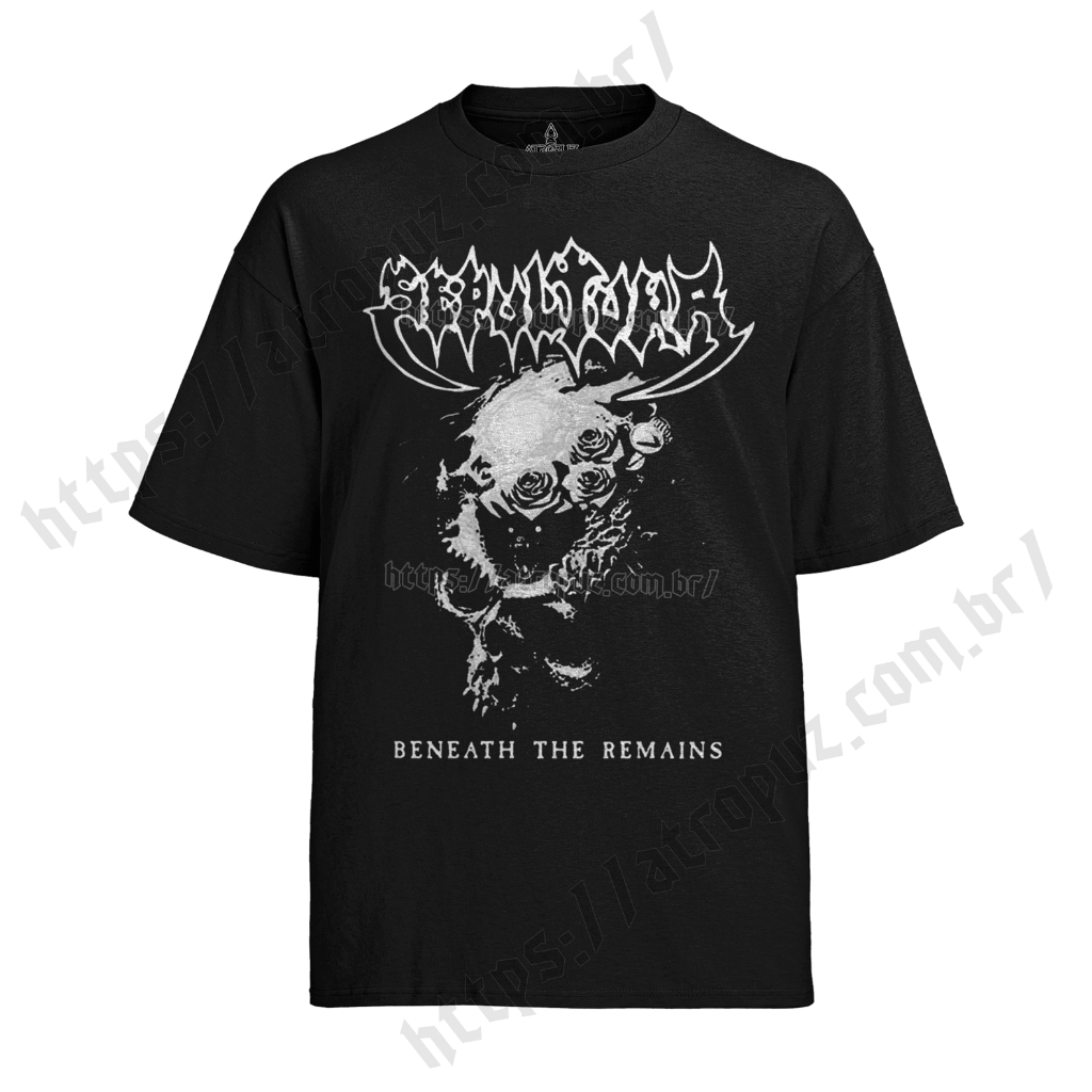 Camiseta Algodão Unissex Tshirt Sepultura Caveira
