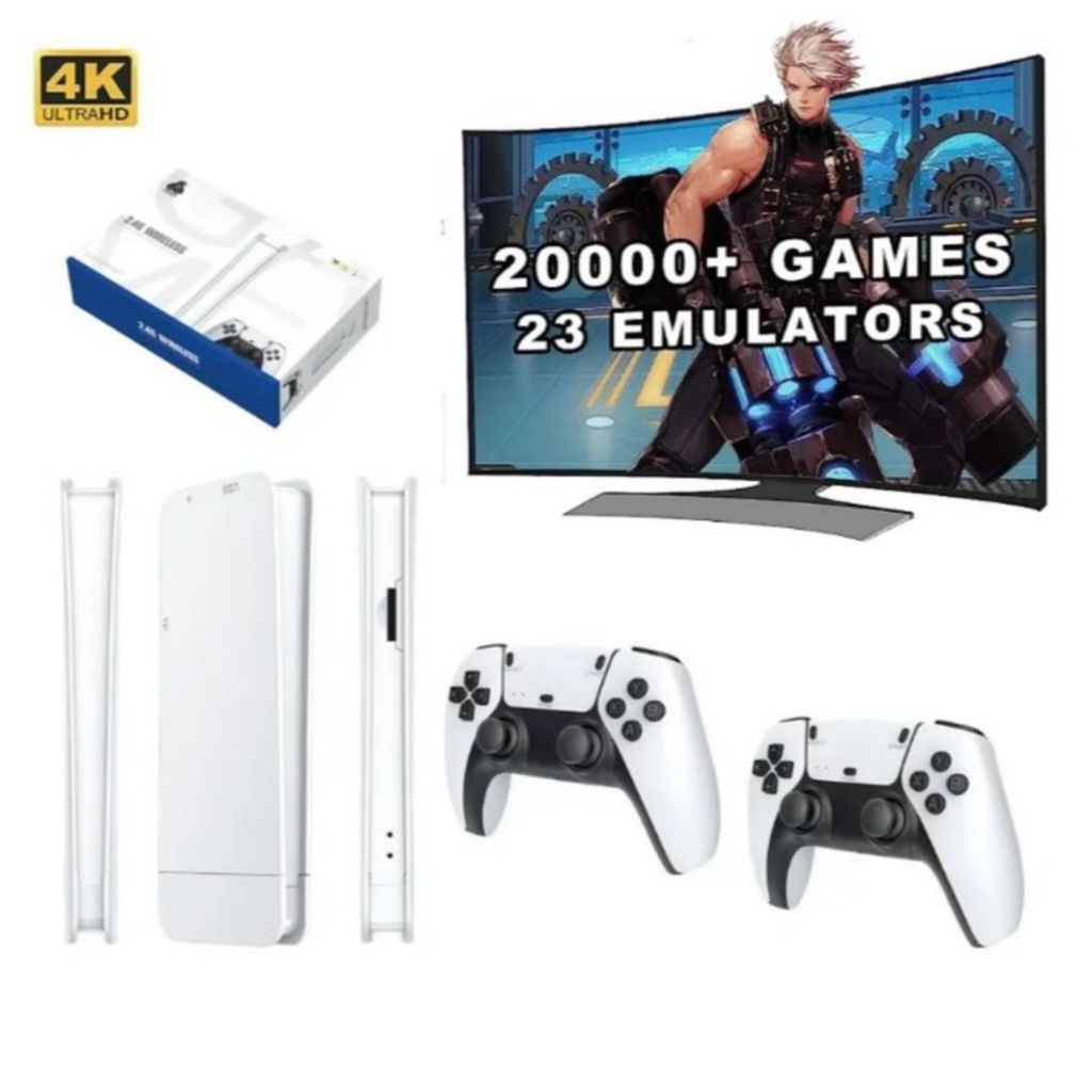 Game Stick M15 Lançamento 2024 20 mil Jogos 4K Console Video Game PS5 Retrô Clássicos 2.4GB