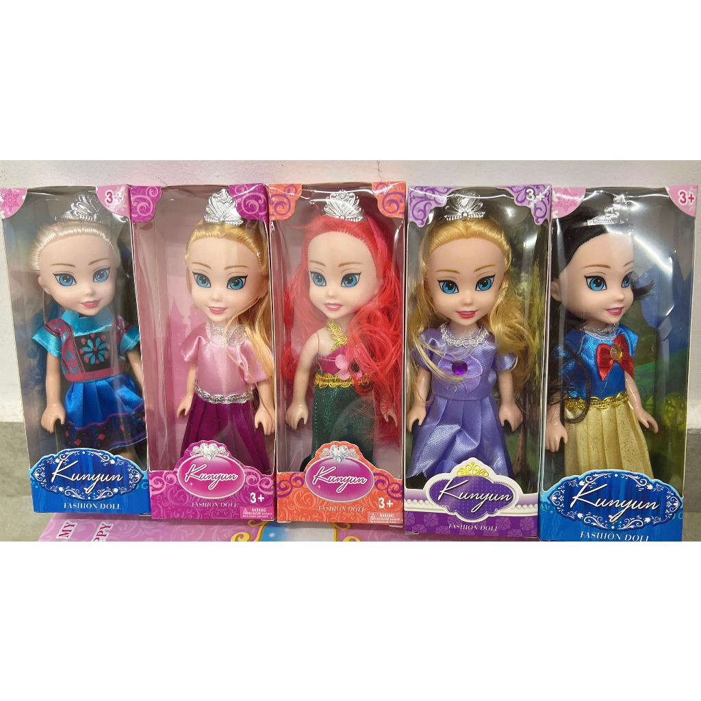 5 pcs kit UNIDADES Bonecas Princesas Articulado com acessorios pronta entrega//n-211