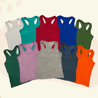 Kit Com 10 Blusinha Blusa Camiseta Regata Regatinha Nadador Feminina Academia Fitness .