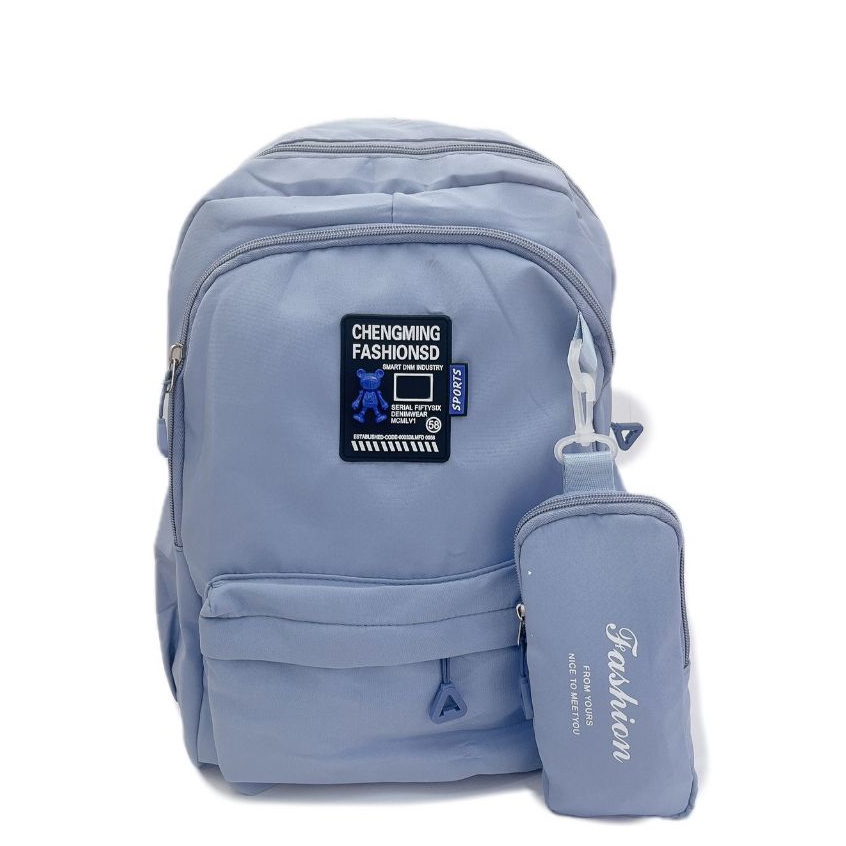 Mochila Escolar Com Estojo De Grande Capacidade Para Estudante Feminina Nylon Impermeavel
