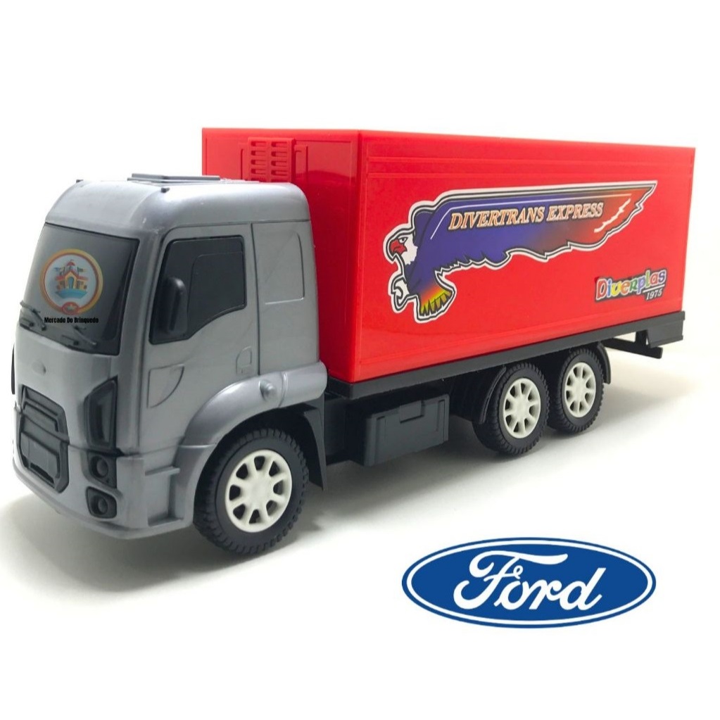 Caminhão Divertrans Baú Carreta Transportadora Diverplas cor aleatoria