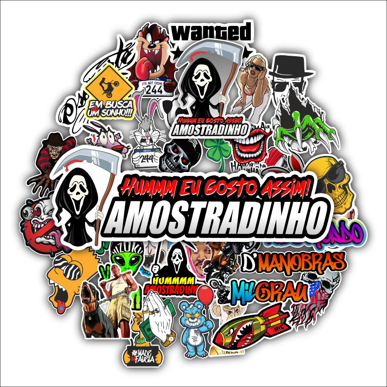 Cartela de Adesivos Amostradinho variados sticker | Shopee Brasil
