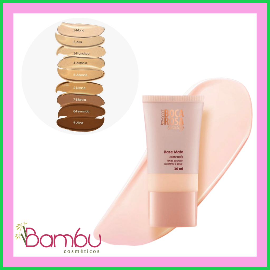 Base Matte Alta Cobertura Boca Rosa
