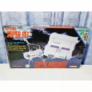 77- Console Super Nintendo SNES Playtronic completo na caixa