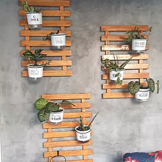 1 Estrado De Madeira 60x40 Decoração Pallet Parede Painel