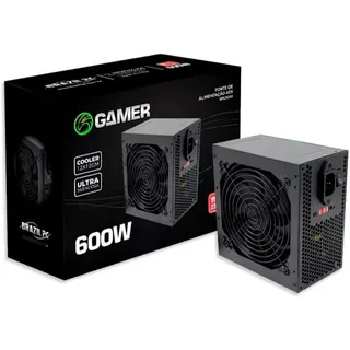 Fonte Atx 600w Real Brazilpc Bpc/6350-b 24 Pinos Bivolt