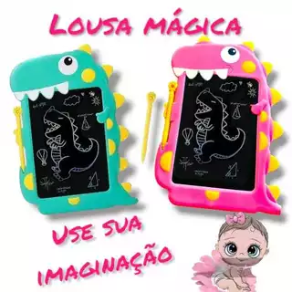 Nova -Lousa Mágica Tablet Dinossauro Lcd Infantil Para Escrever e Desenhar 9 Polegadas