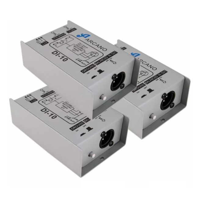 KIT 3 Direct Box passivo Arcano DI-10