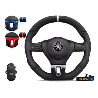 Volante Esportivo MKR Com Comando de Som JFA Peugeot 206 207 Sw