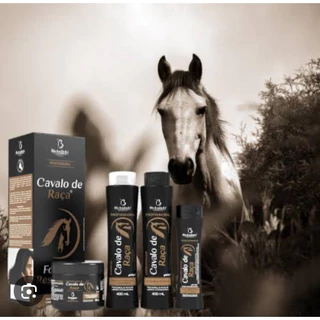 Kit Cavalo de Raça Queda e fortalecimento dos fios e crescimento. 4 Itens Bio Instinto