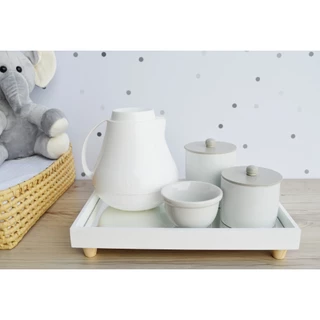 Kit Higiene Porcelana Bebê Moderno Quarto Infantil Bancada Banho K072