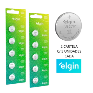 Bateria CR2032 3V ELGIN - compatível para Balanças, Medidos de Glicose e outros