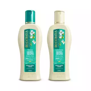 Kit Shampoo e Condicionador Cachos e Crespos Bio Extratus - 250 ml Cabelo Cacheado