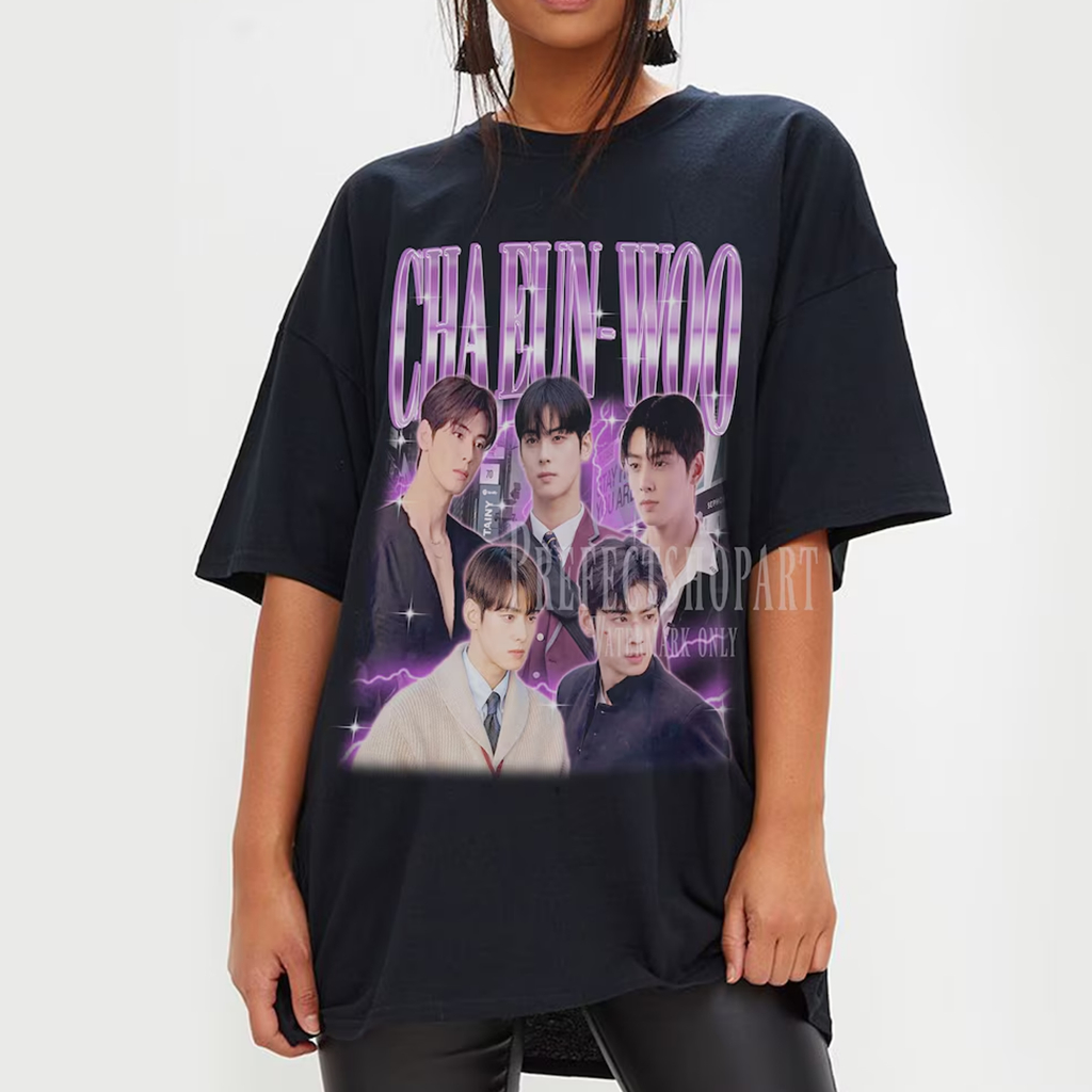 Camiseta T-shirt Unissex Algodão Cha Eunwoo Astro Kpop | Shopee Brasil
