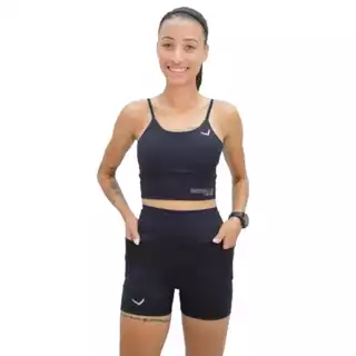 Shorts Feminino Indrills Wear de Compressão Para Corrida Academia Treino Running Preto