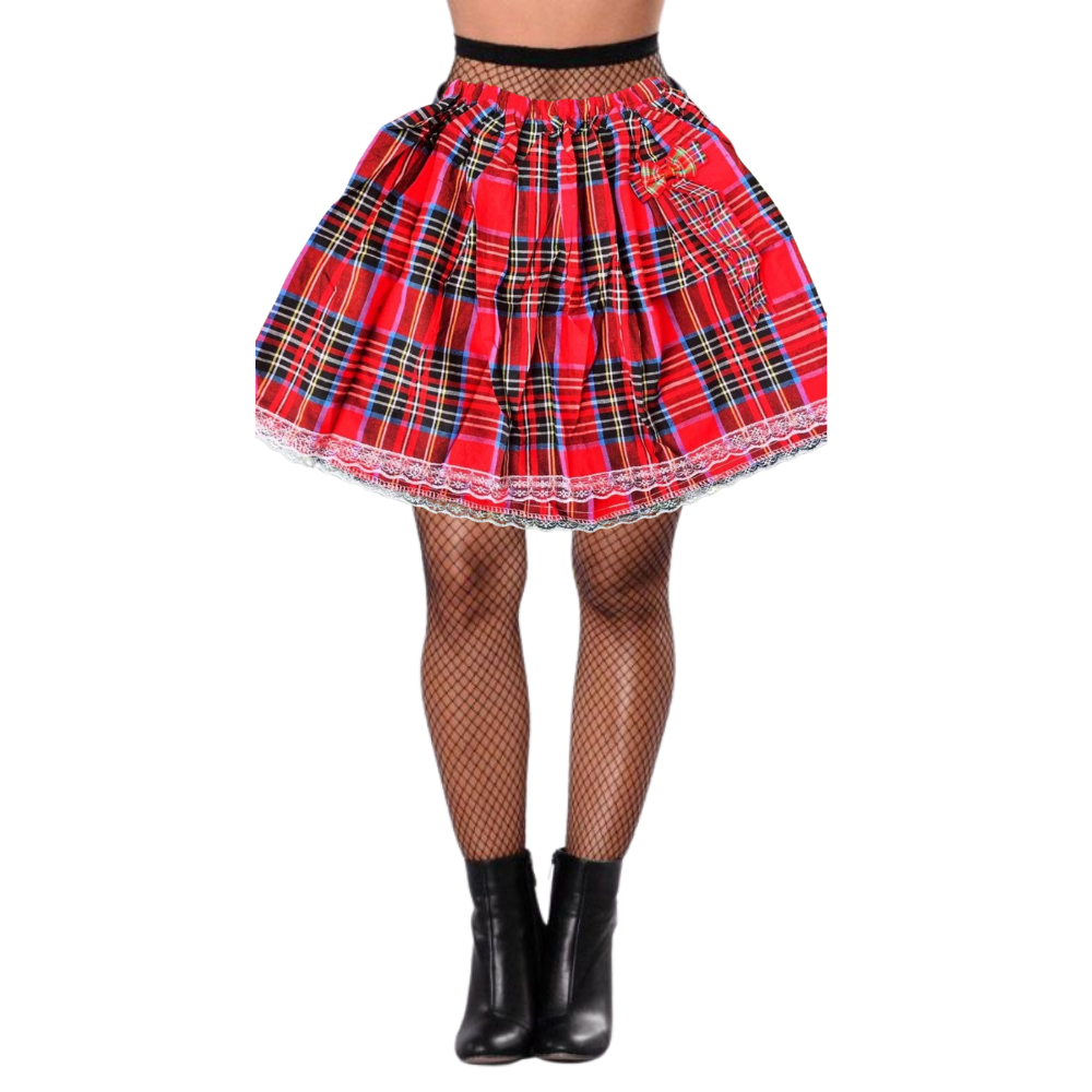 Saia Xadrez festa junina e meia calça rastão tamanho único | Shopee Brasil