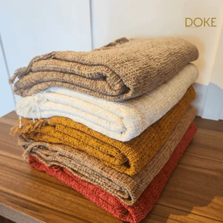 Manta de Sofá decorativa em Chenille Premium c/ 1m20cm x 1m80cm Xale Artesanal em Tear