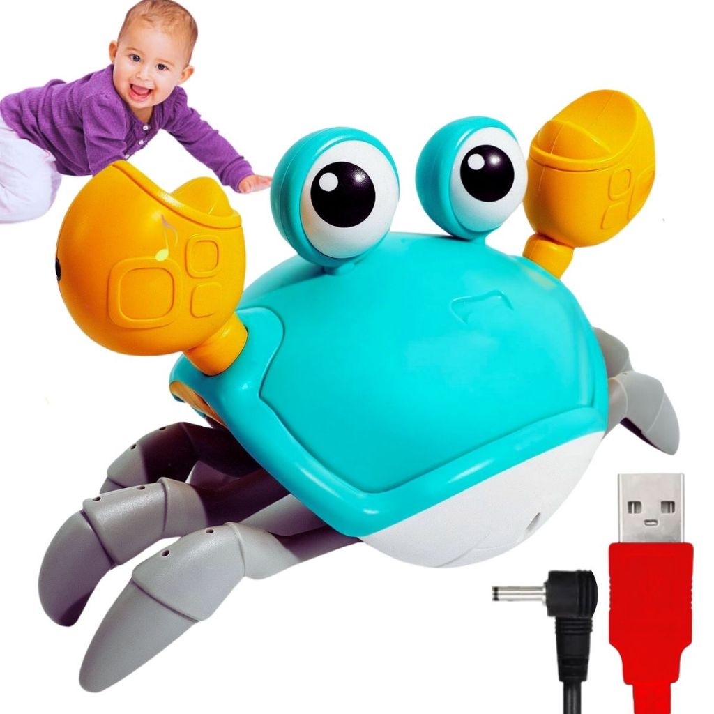 Caranguejo Brinquedo Fujão Dançante Robozinho Recarregável Bebe 1 Ano ...
