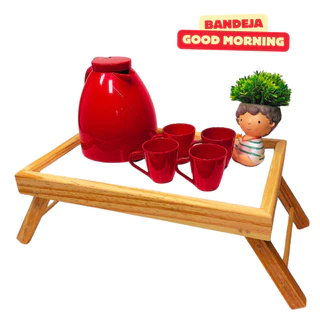 Bandeja Café da Manhã Na Cama De Mesa Para Servir Pés Dobrável Small Em Madeira Pinus