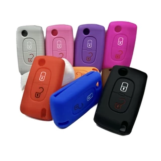 Capa de silicone Chave Citroen C3 Tendence - 2014 2015 2016 2017 - 2 Botoes