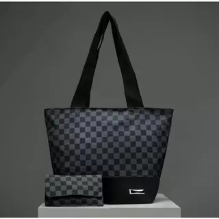 Bolsa + Carteira Inspiração Grife Grande Finíssima Transversal De Mão Promoção