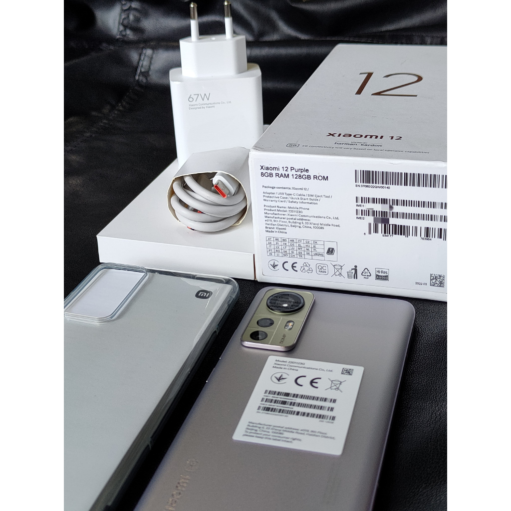 Xiaomi 12 5G Dual Sim 128 GB 8 GB RAM Purple Global Seminovo
