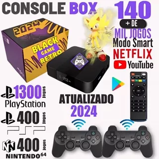 Retro Game Elite 2024 140.000 Mil Jogos Clássicos 128gb Com 2 Controles Sem Fio