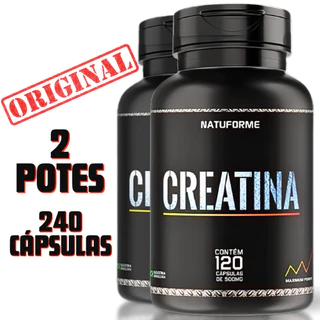 Creatina Original Natuforme 2 Potes 240 Cápsulas Kit Econômico Qualidade Premium