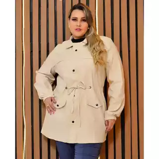 Jaqueta Parka Moda Plus Size Feminina