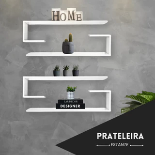 4 Estante Livros Prateleiras Nichos Branco Decorativa Sala Quarto Infantil Branco Preto
