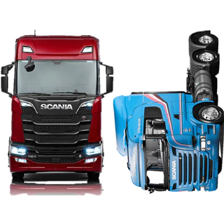 KIT 6 DISPLAYS DE MDF DE 20CM caminhao scania
