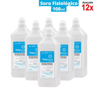 Kit 12 Unidades de Soro Fisiológico 0,9% Polyfarma 100 ml