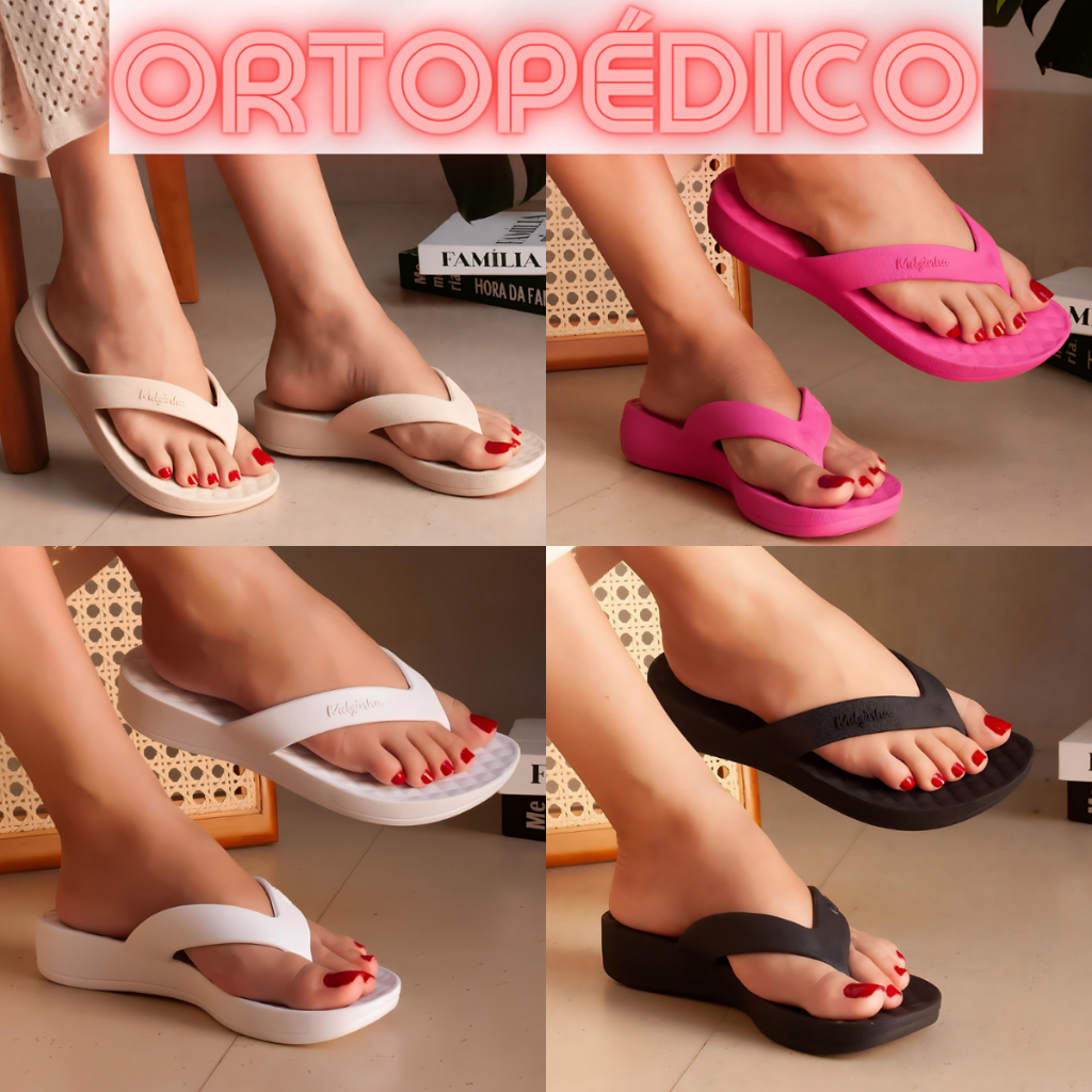 Chinelo Melzinha Feminino Ortopedico Superconforto Anatomico Idoso Ref ...
