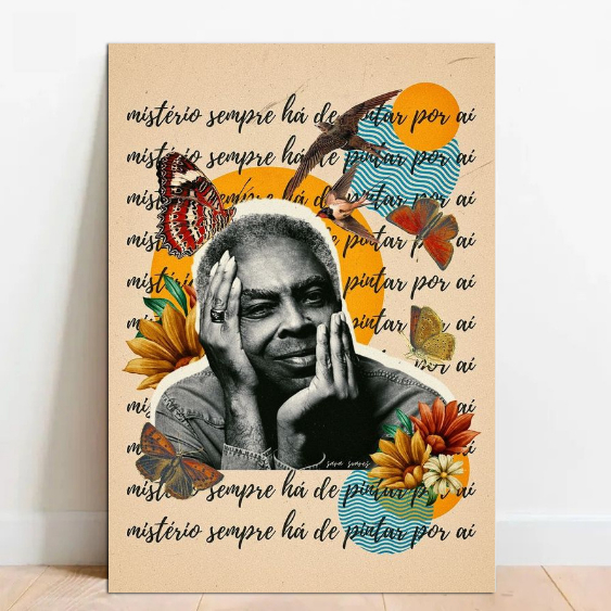Quadro Gilberto Gil MPB Decorativo com moldura (2)