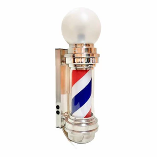 Barber Pole Luminária Giratória De Barbearia Com Globo 50 cm Poste De Luz Giratório 110/220w Estilo Americano
