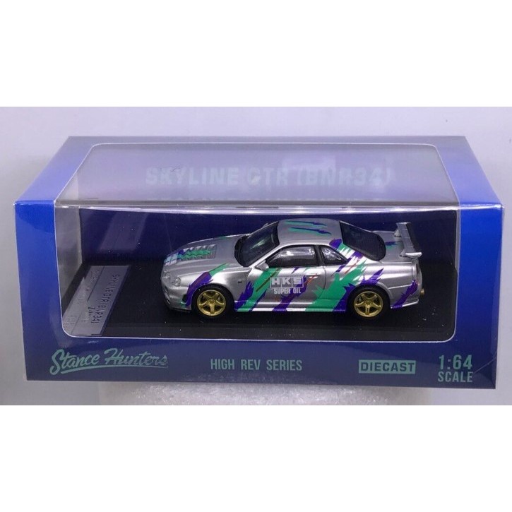 開封品 1/64 Stance Hunters SKYLINE R34 Nissan Skyline GTR R34 HKS Stance Hunters | Shopee Brasil