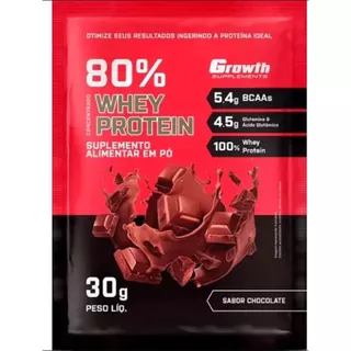 Whey Protein 80% Concentrado Dose de 30g - Growth ( Uma super dose de um grande Produto)