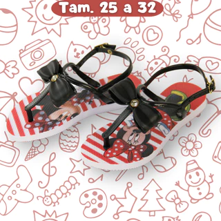 Chinelo Infantil Menina Fivela Chinelinho Personagens Desenhos Animados Brilhante
