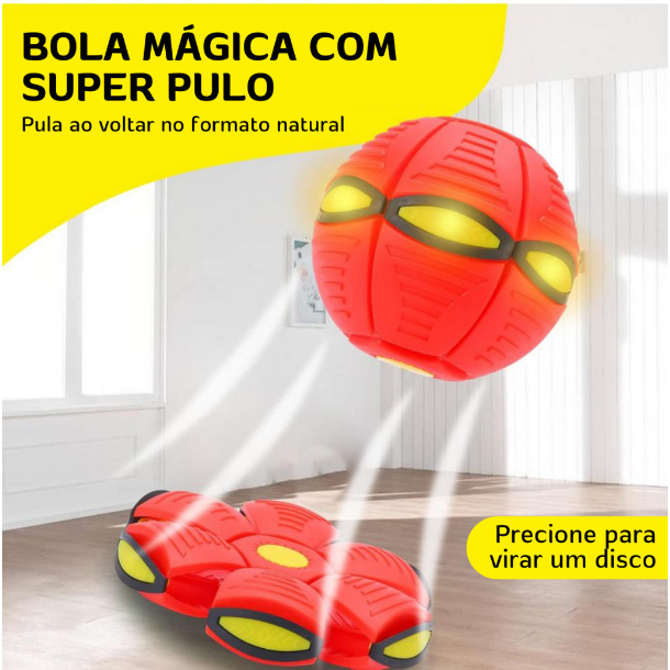 Imagem do produto Bola Magica Voadora Disco Com Led Bumerangue Transforma Em Disco Voador 4