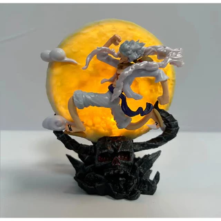 Figura de Ação Luffy na Lua - Monkey D. Luffy Gear Five - One Piece - Modelo Nika (Deus do Sol)