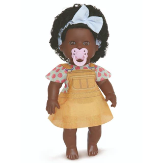 Boneca Negra Coleção Danadinhas Sapeca Com Chupeta Cabelo Cacheado - Envio Imediato -