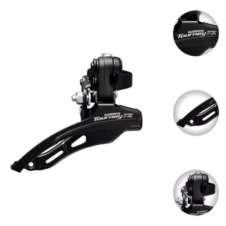 Cambio Dianteiro Shimano Tourney Fd-tz500 31.8mm Pra Cima 42d Preto Original