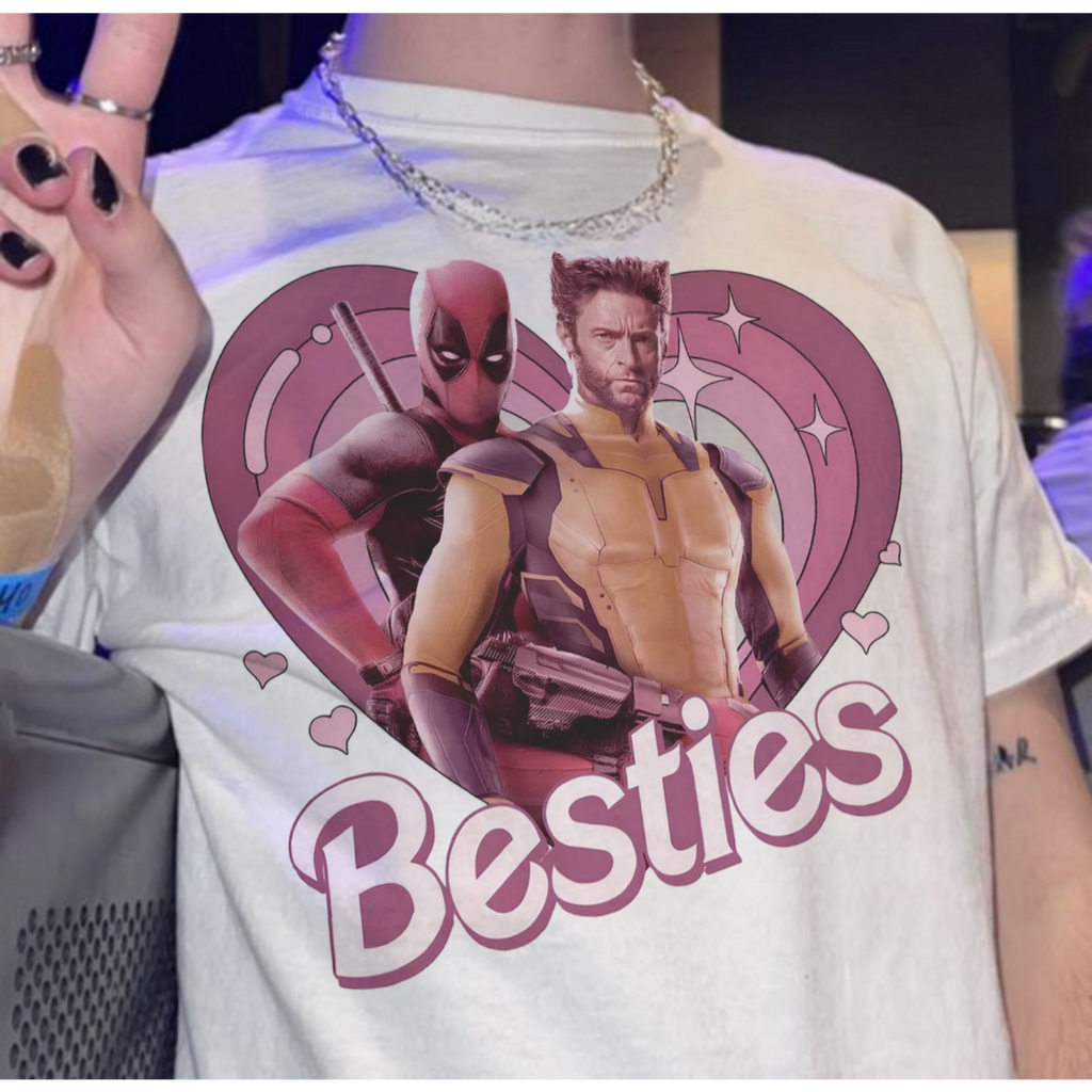 Camiseta Branca Deadpool Wolverine Deadpool 3