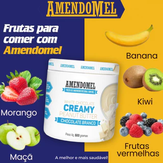 Amendomel Pasta De Amendoim 1kg Chocolate Branco Thiani Alimentos Amendomel