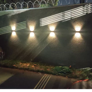 Kit 6 Arandela Luminária solar 10 leds decorativas jardim escadas piscinas paredes à prova dágua